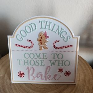 Pastel Gingerbread Sign